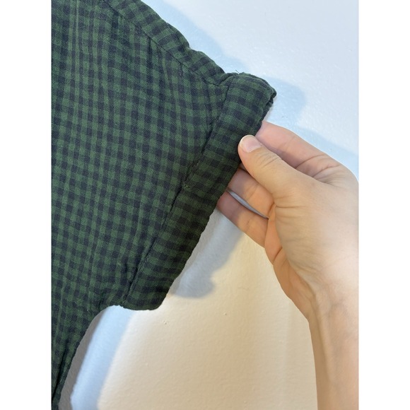 Pact Organic Cotton Short Sleeve Midi Dress Plaid Sz M Green Coastal Modest - Picture 4 of 9